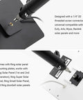 Universal Solar Panel Pole Mount With Extended Adjustable Arm For Ring Eufy Arlo Wyze Reolink Panels No Drilling Required