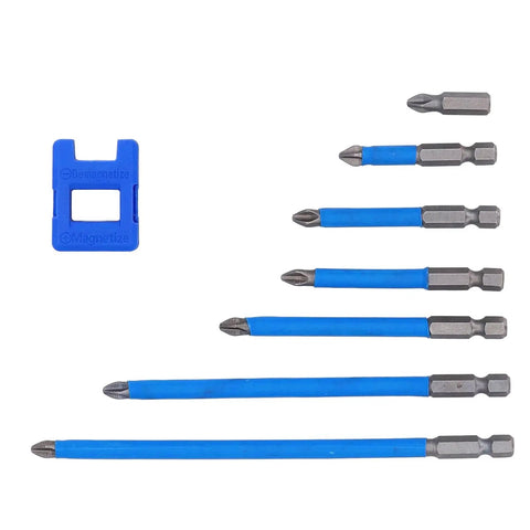 Top Tier PH2 Cross Screwdriver Bits Set 7pcs Magnetic Drill Kit Alloy Steel Size Range For Cars Repairs Motorcycles And Computers Heavy Duty Performance with magnetizer tool