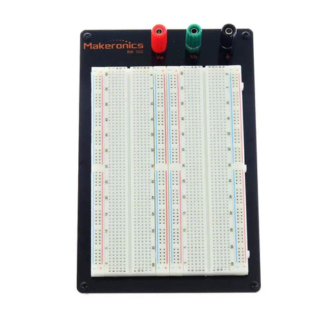 Solderless 1660 Breadboard Super Kit With Aluminum Back Plate, 3 Binding Posts for Prototyping Circuits Arduino