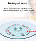 Tempered Glass Rotating Tray With Aluminum Core Turntable Heavy Duty Lazy Susan For Dining Table Smooth 360 Degree Spin