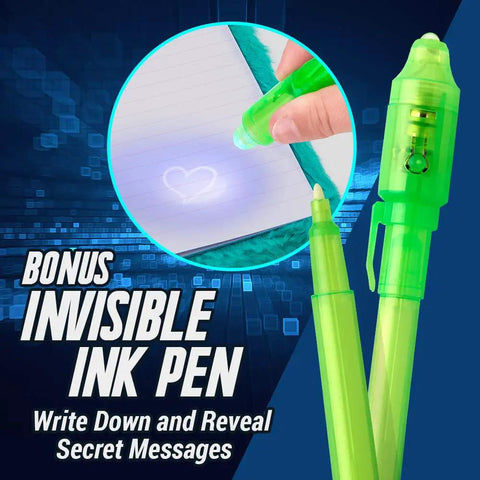 Writing with invisible ink pen, bonus with Epic Night Vision Spy Goggles For Kids See In The Dark With Invisible Ink Pen Secret Messages Gear.