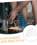 Two Pack Bench Grinder Eye Shields Durable Protective Shields With Clear View Easy Installation Dustproof Shielding For Safer Grinding Operations And Long Lasting Eye Protection shown with a close-up of sparks during grinding.