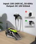 10V Charger For Bissell Pet Stain Eraser Cordless Handheld Carpet Cleaner Replacement Power Adapter in use with cleaner