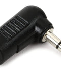 Right Angle 3.5 mm TRS To 3.5 mm TRS Audio Adapter with space saving design that cuts cable stress and keeps stereo quality