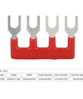 Cuttable Fork Type Jumper Block Terminal Strips 100V 15A Pack Of 15 With PVC Flame Retardant Shell Premium Copper Conductor Part TB1504