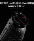 Mountain Bike Grips Lock On Aluminum Clamp Handlebar Grips For MTB BMX Ergonomic Design showing 2.22 cm fit diameter.