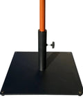 Heavy Duty Steel Plate Umbrella Base 36 Lbs Solid A Grade Steel With Black Powder Coat Low Profile Under 1 Inch And 20 By 20 Inch Footprint For Stability Fits Most 1 To 1.75 Inch Poles