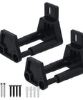 Barn Door Floor Guide With Adjustable Wall Mount For Easy Installation RV Sliding Door Guide With Screws Black Finish 2 Packs