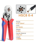 Get The Hsc8 Mini Adjustable Ratchet Crimping Pliers For Square And Hexagon Ferrule Pin Terminals To Save Time During Your Electrical Projects With Ergonomic Design That Reduces Hand Fatigue While Handling All Wire Sizes For Precise And Reliable silver 175mm crimping pliers for 0.25-10mm² wire