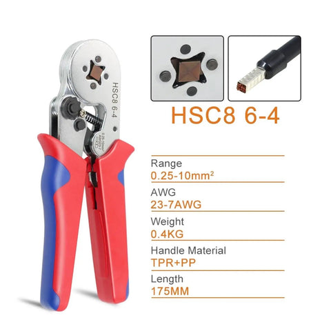 Top Tier Ferrule Pin Terminal Connectors With Mini Adjustable Ratchet Pliers For Crimping Square Hexagon Wires Perfect Electrician Tool Kit For Pros And DIY Home Use Saves Time And Effort, 175mm