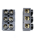 Lyot 500V 60A 3 Position Double Row Screw Terminal Block Set of 2 Panels with Electrical Barrier ABS Flame Retardant Insulated Housing