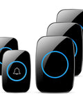 Wireless Doorbell Kit With Waterproof Receiver And Push Button Distinguish Front And Rear Doors 1000 Feet Range 60 Chimes