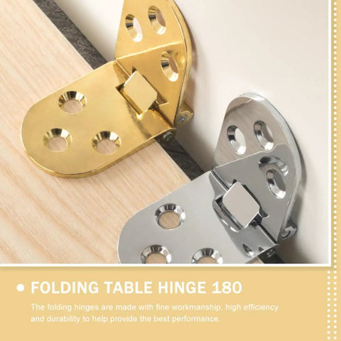 Self Locking Folding Table Hinges 180 Degree Flipping Tops Zinc Alloy 4 Pack Flush Closing For Sewing Machine Tables And Folding Desks