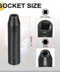 Harfington Deep 4mm Impact Socket With 1/4 Drive And Adapter, Heavy Duty Chrome Vanadium Steel Tool For Tight Spaces And Hardcore DIY Projects That Actually Work. 50mm deep socket size
