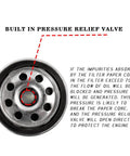Spin-On Oil Filter 122-0836 For RV QG 5500 7000 Series Generators with built-in pressure relief valve diagram
