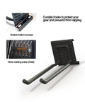 Close-up of adjustable hooks for Top Shelf Heavy Duty Metal Garage Wall Mount Tool Organizer With Adjustable Hooks for ladders.