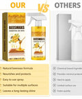 Premium Natural Beeswax Wood Polish Spray That Really Hits Different For Kitchen Cabinets Dining Tables And Hardwood Floors in a comparison image.