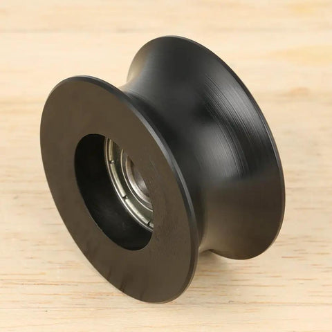 U Pulley Roller For Sliding Doors And Windows Track Systems U Shape Wheel With Slick Lubrication Durable 8x40x21mm Pulleys Replacement Drive Gear Heavy Duty Hardware Track Components Set Of 4, black metal pulley