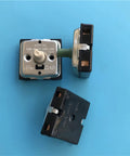 4 Position Rotary Switch For Electric Heaters And Radiators With 2 Gear 3 Gear Or 4 Gear Options, shown disassembled on blue background
