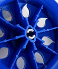 Close-up of blue 2 Pack Heavy Duty Luggage Caster Wheels 6.3 Inch Diameter Replacement For Travel Trolleys