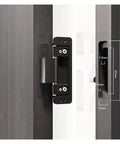 Hidden Door Hinges Set Of 2 Adjustable Concealed Hinges for smooth door swing with measurements visible, steel hardware.