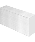 Aluminum block stock, 4 x 2 x 1 in, brushed silver finish