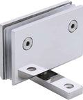 Heavy Duty 304 Brushed Stainless Steel Glass Shower Hinges With Sleek Two Way 360 Degree Rotation And Seamless Auto Close For No Sweat Cabinet Door Installations close-up view of hinge side with mounting plate