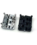 Chrome and black Heavy Duty Industrial Door Hinge With Stud Black For Cabinets And Furniture, Tough As Nails Butt Hinge, 1 Pack