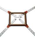 Woodworking Frame Corner Clamps Kit With Self Squaring Adjustable Corner Clamp System That Tightens All Four Corners At Once displayed.
