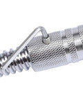 Close-up of Dumbbell To Barbell Connector Bar Made Of Steel Tube Converts Dumbbells To Barbell For Your Home Gym No Slip Design