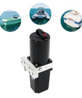 Solid And Reliable Bidirectional Hydraulic Power Unit With 15MPa Gear Pump Motor Reservoir, for marine applications, featuring black motor.