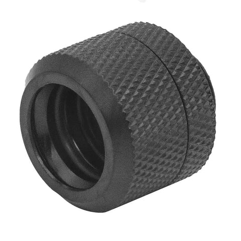 Black 14mm hard tubing compression fittings for PC cooling