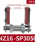 Front view of Telescopic Mechanical Arm Clamp With Pneumatic Finger MHZ16D Parallel Gripper Adjustable Size Arc Shaped Clamping for Industrial Heavy Duty Automation and Robotic Handling NZ16 SP3050.