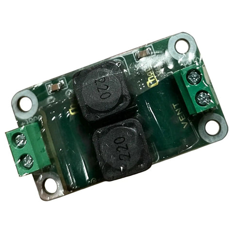 Clean Power Supply Filter Board Zero To Fifty Volt Three Amp Hiss Killer For Car Audio And Industrial Gear Smooth Operator Ripple Eraser, top view with components visible.