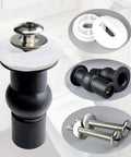 Universal Toilet Seat Bolts And Hinge Kit 4 Pack With Top Mount Screws Expanding Rubber Nuts Stainless Washers For 14 To 16 Mm Holes Easy DIY Replacement For Most Standard Toilets close-up