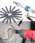 20Pcs Quick Change Drill Bit Set With Swivel Head Driver And Flip Drive, suitable for home garage and DIY fixes, shown in use.