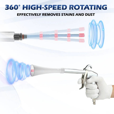 Replacement Tornador Cone Blowout Tool For Car Cleaning Gun Part Pro Grade Solution Coverage For Faster Detailing Durable Auto Detailing Accessory For Deep Interior And Exterior Cleaning, 360° rotating nozzle