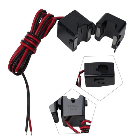 Rock Solid Split Core Current Transformer Clamp Sensor For Ev Chargers And Grid Panels 50 To 200 Amps, featuring low resistance leads.