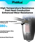 Thin Wall Titanium Alloy Heat Break For 3D Printers With Ultra High Flow 45 Mm3 Per Second 280 Degree UHF Black Zero Clogs