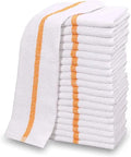 Stack of White Cotton Blend Shop Towels 120 Pack 16x19 Inches In A Box For Auto Shops Pro Grade Industrial Cleaning And Commercial Use