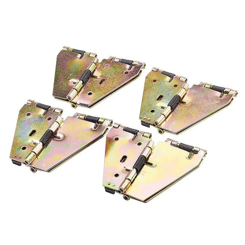Four Pack Premium Drop Leaf Table Hinges Heavy Duty Zinc Plated Steel Folding Table Brackets With Easy Setup Screws Bronze Tone.