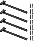 Top Shelf Heavy Duty 24 Inch Gate Hinges 4 Pack, Black Powder Coated Steel, includes four hinges and mounting screws.