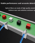 Fiber Optic Sensor Amplifier With HD LED Dual Digital Display for long distance optical switches in industrial automation setup
