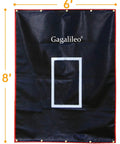 6x8Ft Batting Cage Backstop With Heavy Duty Padding And Strike Zone Vinyl Net Protector With Grommets Displayed