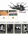 Image of Real Deal Woodworking Plug Cutters Kit With Hex Shank Drill Bits And Countersink Bites For Hardwood Builds showcasing various sizes.