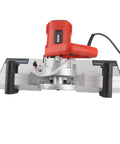 Heavy Duty Electric Tile Bevel Cutter For Snappy 45 Degree Chamfering With A Bombproof 1200 Watt Motor Cranking 13000 RPM To Slice Ceramic Profile Like A Dream Low Dust Setup With Slick Hose Kit US Plug, top view with motor and handles.
