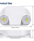 LED Emergency Light With Remote Capable And Adjustable Lamp Heads For Exit Lighting, Backup Battery Power, six pack, front view