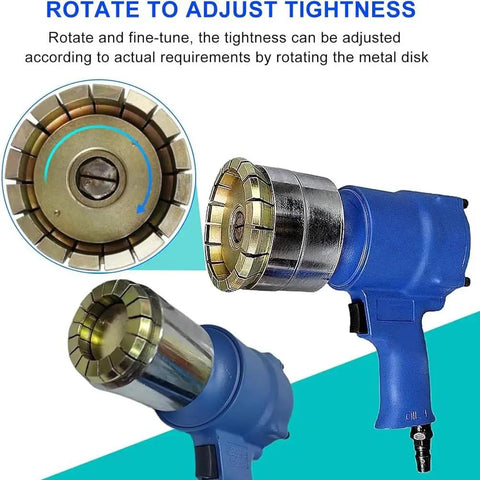16 Blade Carbide Pneumatic Oil Barrel Crimper Sealer 35 70mm Hydraulic Drum Pressure Cap Tool Heavy Duty view showing adjustable metal disk.