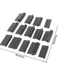 14-piece Flexible Contour And Angle Sanding Grips Set Pro Grade with Double Ended Pads shown in various shapes and sizes.