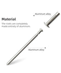 Tri-Fold Aluminum Blind Rivet Kit with 50 pcs tri grip bulb style pop rivets, aluminum alloy composition shown.
